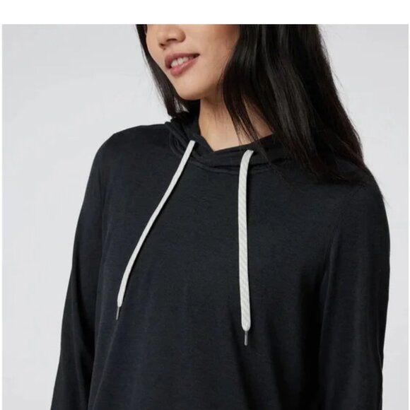 Vuori Woman's Black Heather DreamKnit Halo Essential Hoodie Sz Lr - Picture 3 of 12